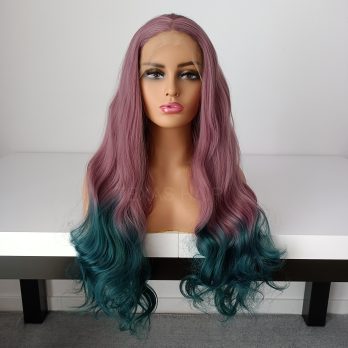 Peruka LACE FRONT fiolet fale + czepek GRATIS!