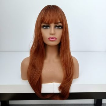 Peruka ruda z grzywką + czepek GRATIS!