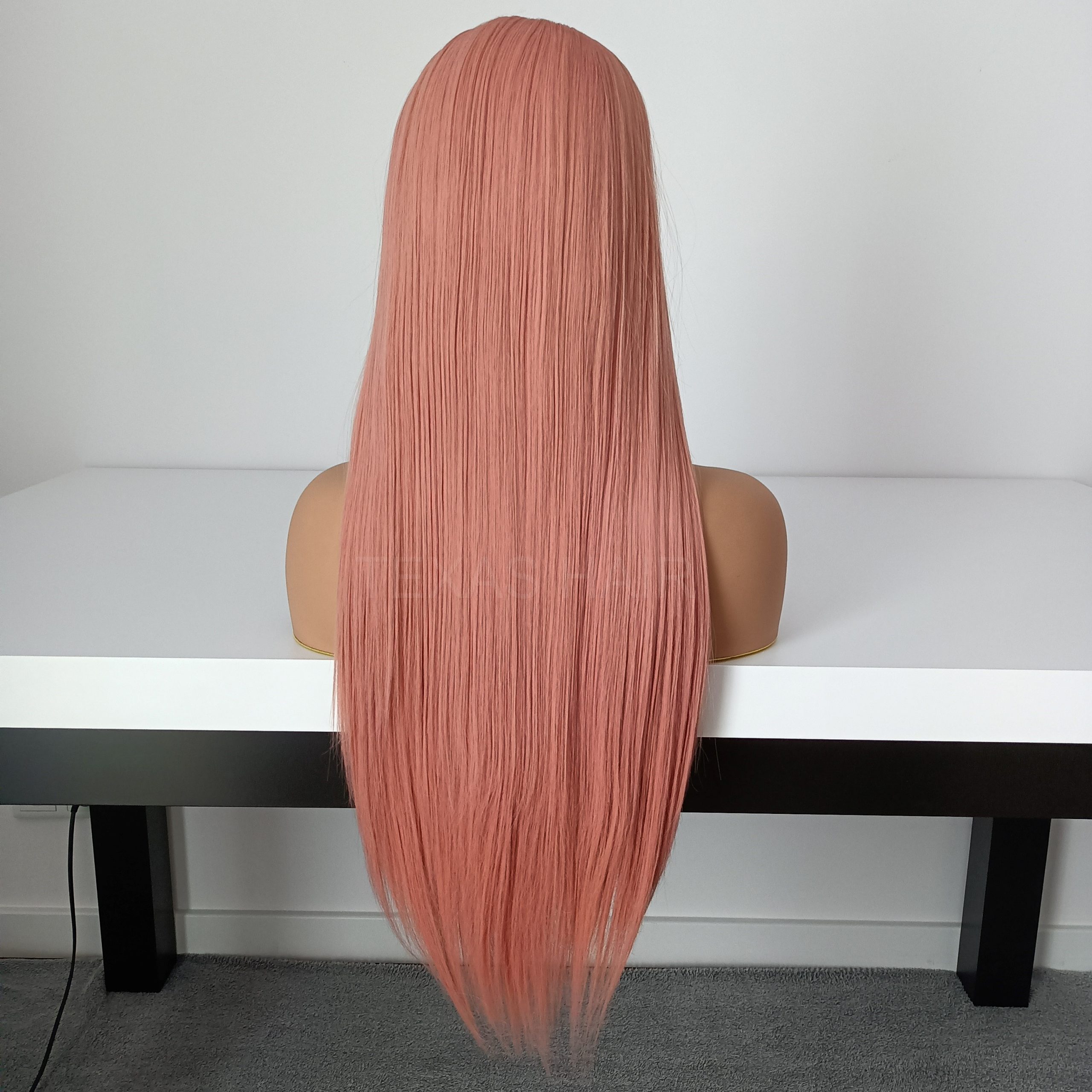 Peruka LACE FRONT różowa 40 / 55 / 80 cm + czepek GRATIS! - obrazek 4