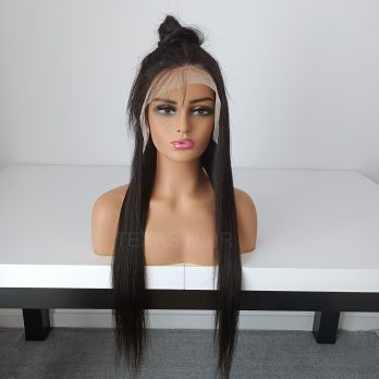 Naturalna peruka FULL LACE brąz 55 / 80 cm + czepek GRATIS!