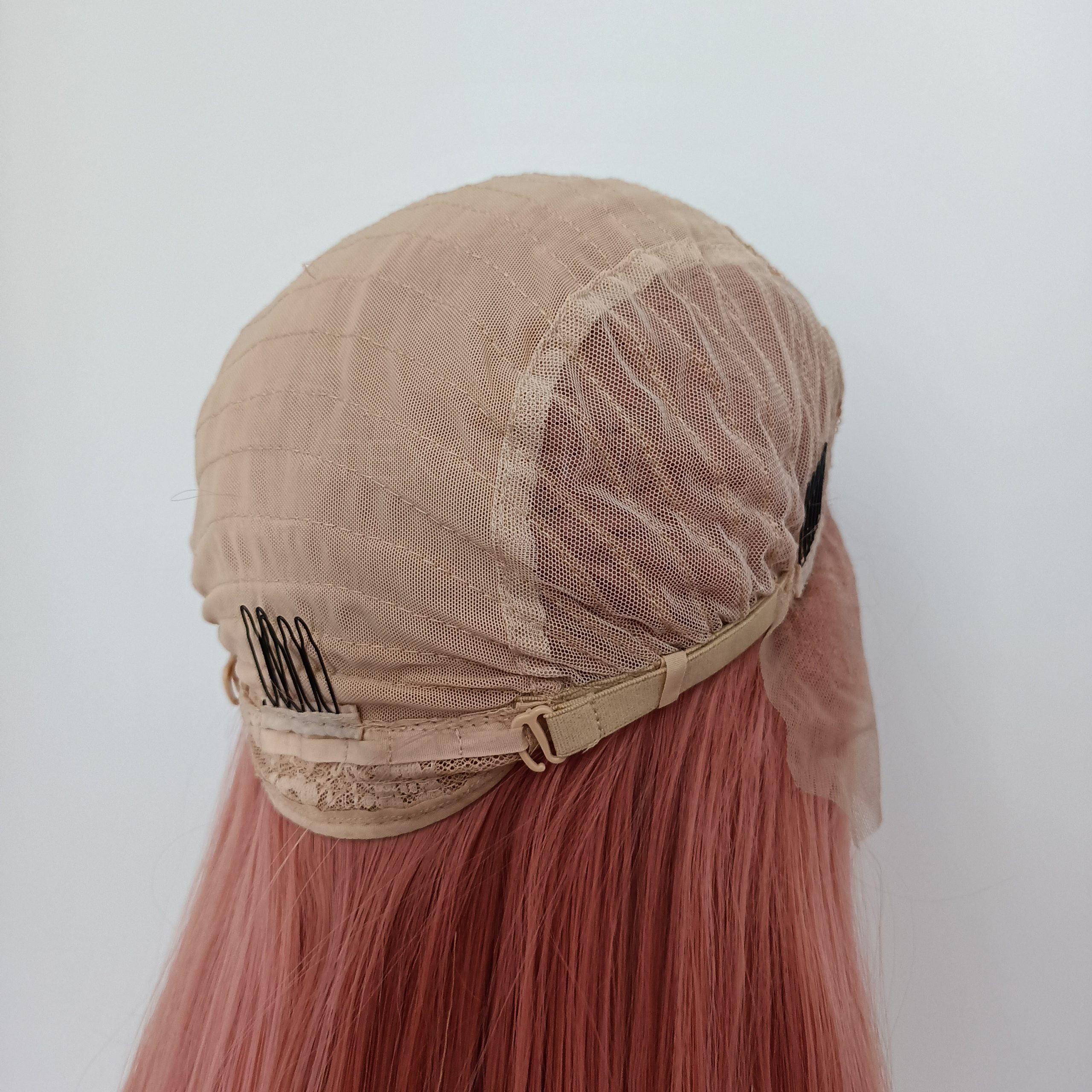 Peruka LACE FRONT różowa 40 / 55 / 80 cm + czepek GRATIS! - obrazek 9