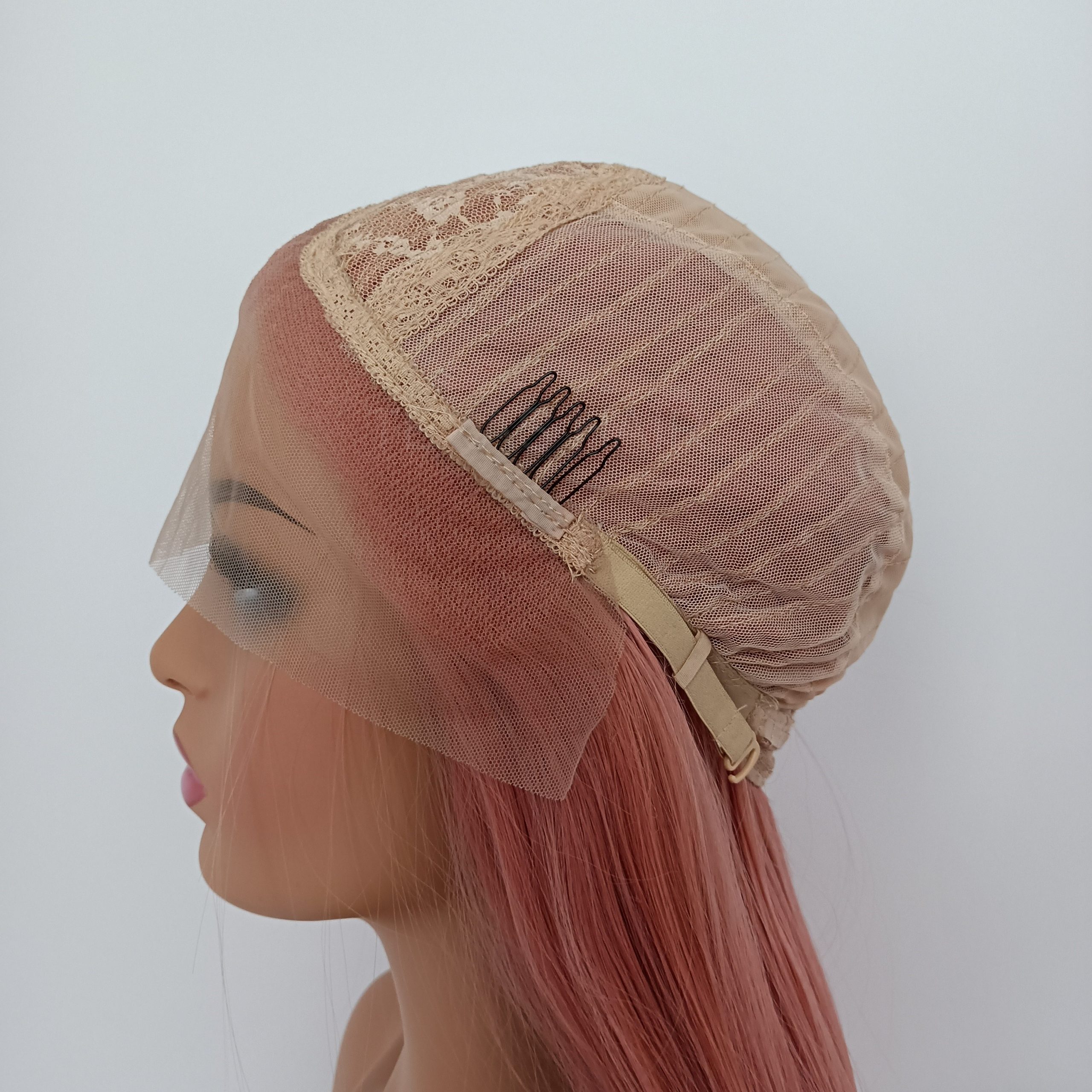 Peruka LACE FRONT różowa 40 / 55 / 80 cm + czepek GRATIS! - obrazek 10