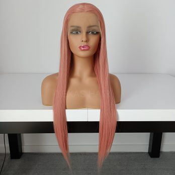 Peruka LACE FRONT różowa 40 / 55 / 80 cm + czepek GRATIS!