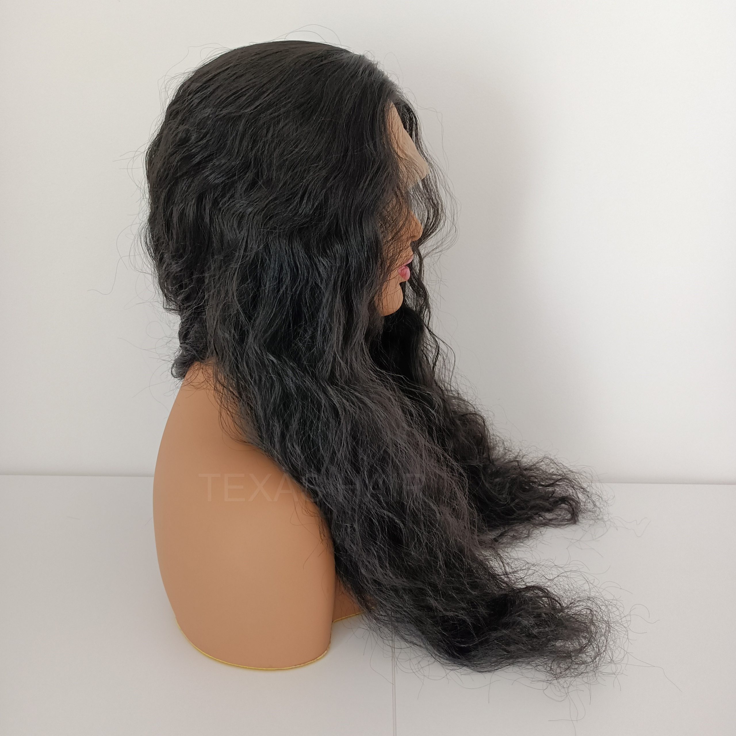 Peruka LACE FRONT czarna fale 40 / 55 / 80 cm + czepek GRATIS! - obrazek 3