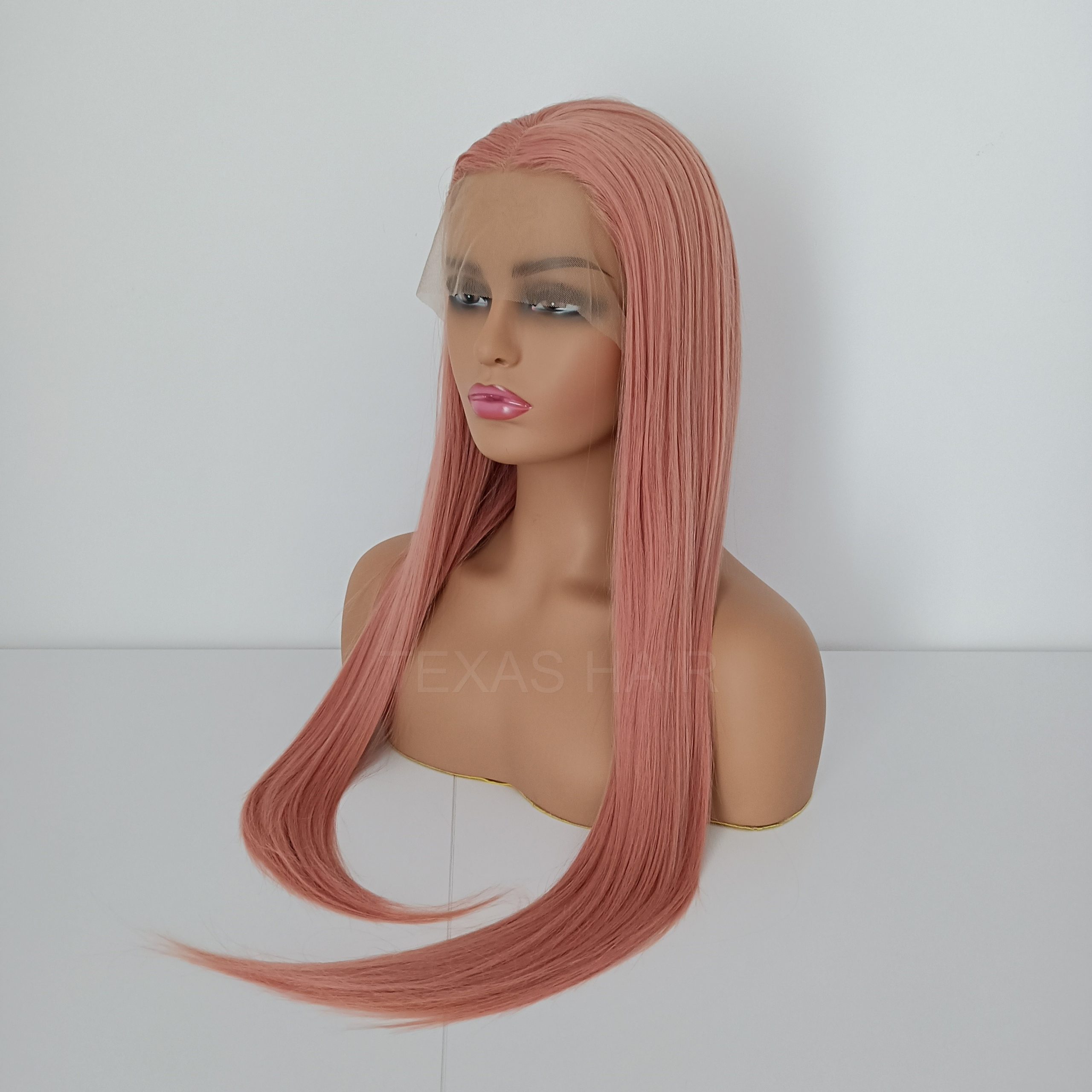 Peruka LACE FRONT różowa 40 / 55 / 80 cm + czepek GRATIS! - obrazek 5